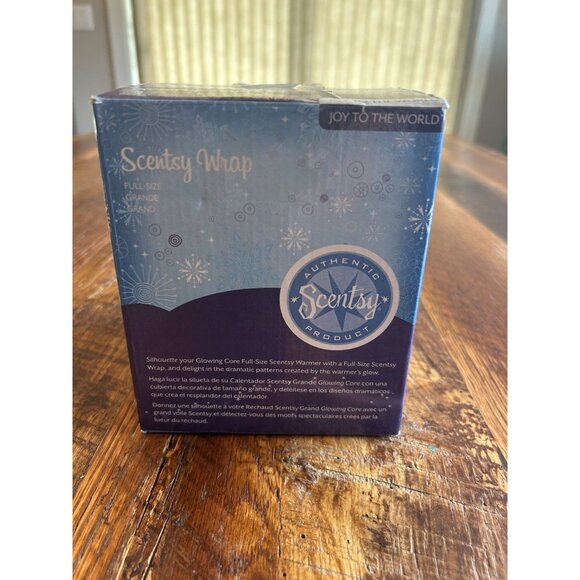 Scentsy Wrap Full-Size Warmer Silhouette Joy To The World Design Black Metal - Picture 1 of 8